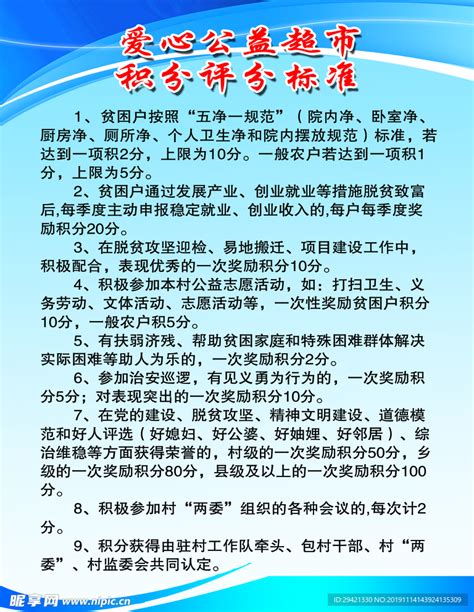 爱心超市评分标准设计图__展板模板_广告设计_设计图库_昵图网nipic.com