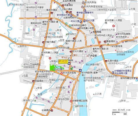 广西钦州市地图-我查看广西钦州市区地图