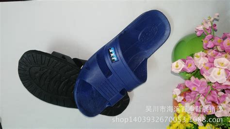 男鞋厂价直销 纯色简约舒适蓝黑两色拖鞋 舒适柔软防滑超市特价鞋-阿里巴巴