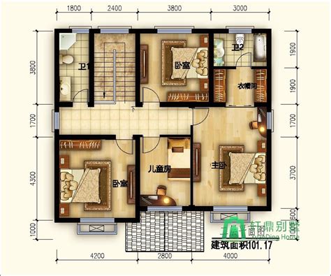 12x10米漂亮的二层楼房设计图_2017年新款新户型自建房 - 轩鼎房屋图纸