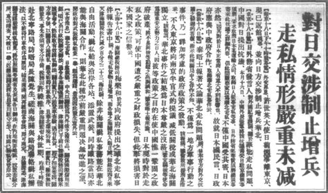 1936年5月19日，天津《大公报》刊登我外交部抗议日本增兵华北和严重走私的消息。-天津人民抗日斗争-图片
