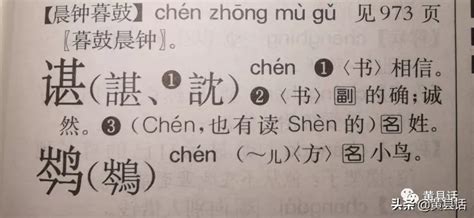 为什么谌龙的“谌”读chén，而谌利军的“谌”读shèn？