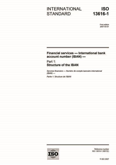 ISO 13616-1:2007 - Financial services - International bank account ...