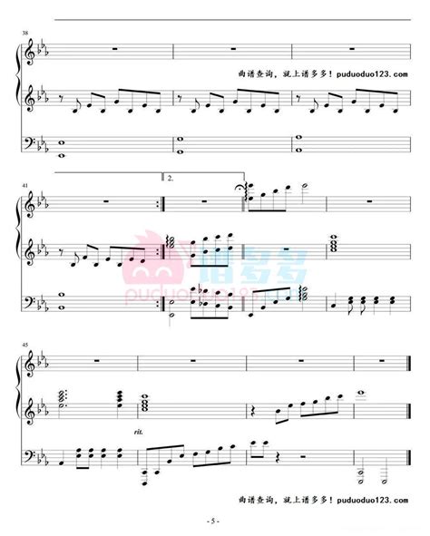 同一首歌钢琴谱 - 蔡国庆 - 琴谱网