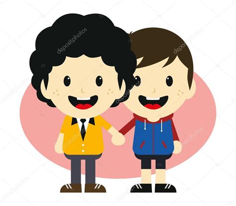 Adorable Gay Cartoon Character Stock Vector - Illustration of brown ...