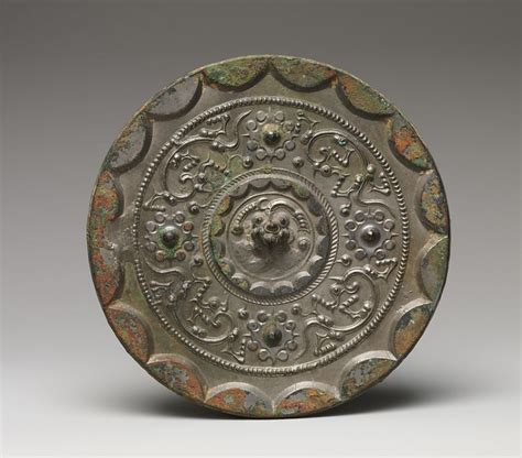 西汉 四螭四乳镜 美国大都会博物馆藏-古玩图集网