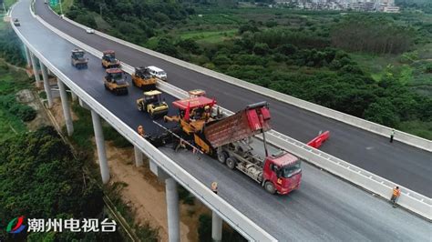 广东潮州S233省道路面改造工程，双向六车道，速度60公里/小时