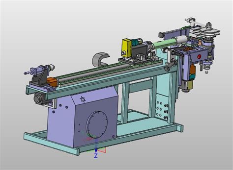 全自动数控管道无缝钢管弯管机_STEP_模型图纸下载 – 懒石网