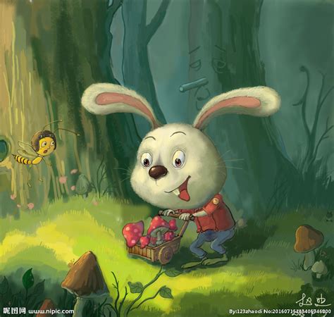 森林小兔子设计图__动漫人物_动漫动画_设计图库_昵图网nipic.com
