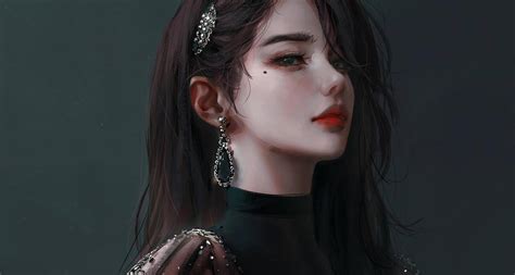 古风女生头像侧脸挡脸动漫