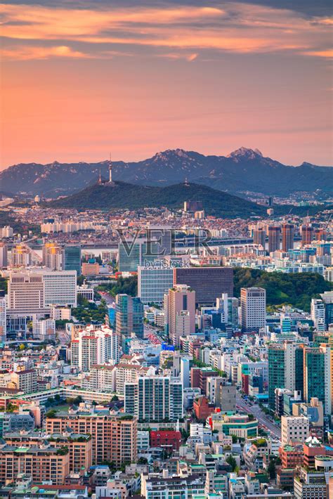 首尔市中心城市夜景高清图片下载-正版图片307595308-摄图网