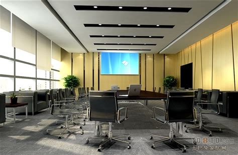 70平米会议室装修设计CAD详图_会议室_土木在线