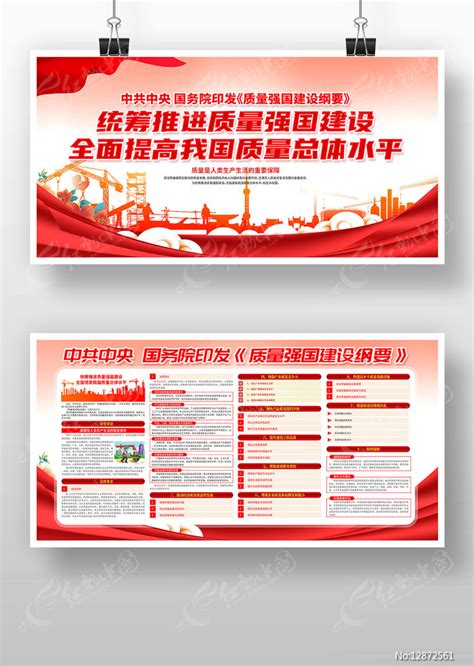 2023年质量强国建设纲要展板宣传栏图片_展板_编号12872561_红动中国