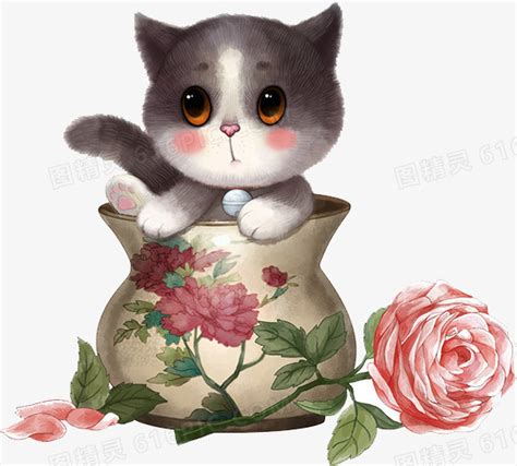 手绘猫咪头像温柔女生