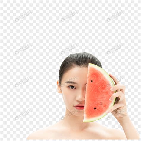 甜美女生头像西瓜女孩