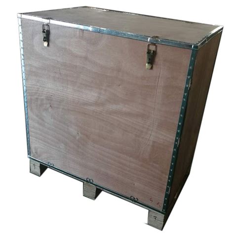 厂家定制钢带木箱 可拆卸钢扣木箱 免熏蒸胶合钢边木箱 免钉木箱-阿里巴巴