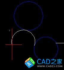 在CAD里过一点与两个圆相切的圆弧怎么画 -CAD之家