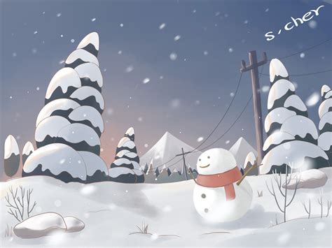 关于冬天和雪的插画小合集_插画师阿丽子-站酷ZCOOL