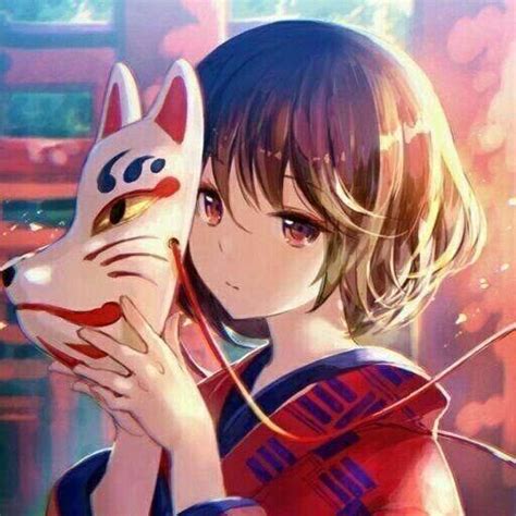 甜美女生半只狐狸头像图片