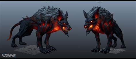 地狱犬、犬、狼-动画资源-微元素 - Element3ds.com!