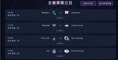 DOTA2TI9国际邀请赛8月22日全部赛程一览_主赛事第三天TI9赛程 _3DM网游