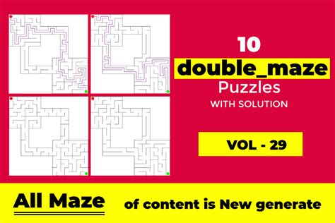 Double Mazes Puzzle Book Graphic by UniqueKAR · Creative Fabrica