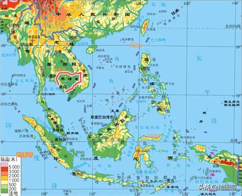 柬埔寨地图中文版 - 柬埔寨地图 - 地理教师网