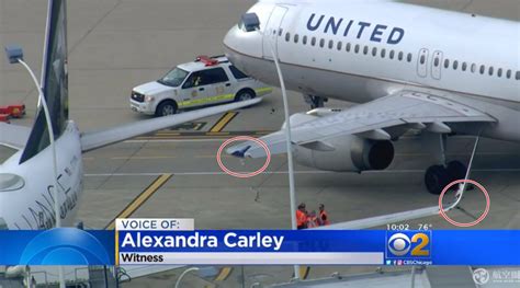 美联航两架飞机在芝加哥机场发生擦撞 两机左翼受损 - 民航 - 航空圈——航空信息、大数据平台
