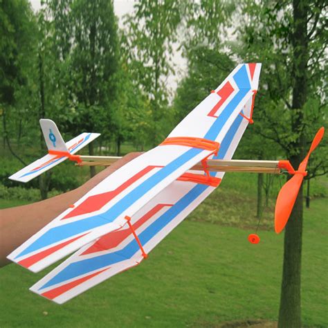 科技制作,DIY,飞机模型,橡皮筋动力飞机,橡筋动力双翼机,科普玩具-阿里巴巴