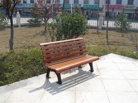 铸铝公园休闲椅塑木户外座椅靠背室外长椅园林景观坐凳公共排椅-阿里巴巴