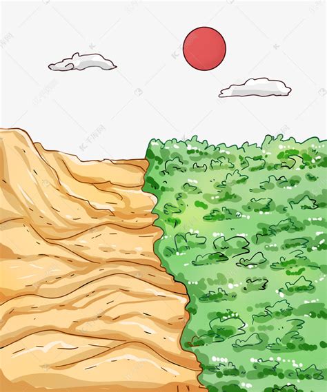沙漠绿化对比图素材图片免费下载-千库网