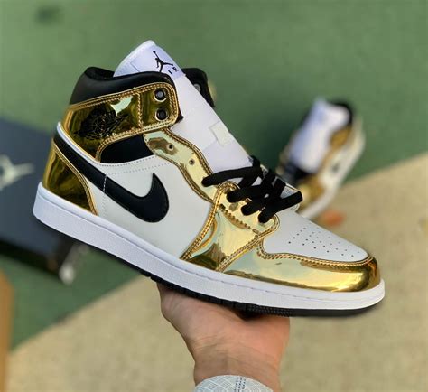 The Black and Gold Patent Leather Air Jordan 1 Mid Just Restocked ...