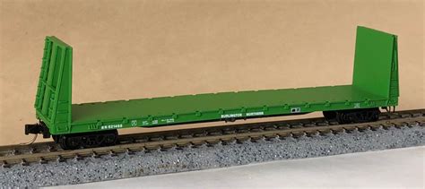 N Scale - Micro-Trains - 54010 - Flatcar, Bulkhead - Burlington N...