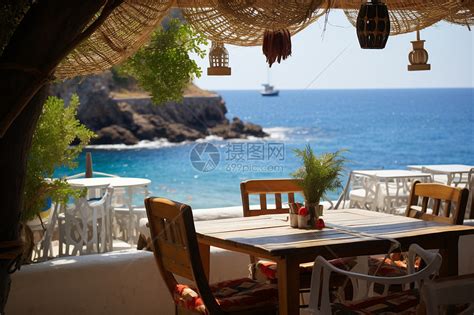 海边的餐厅桌椅高清图片下载-正版图片506095329-摄图网