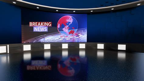 蓝色科技感新闻演播厅背景展示包装视频背景视频特效素材-千库网