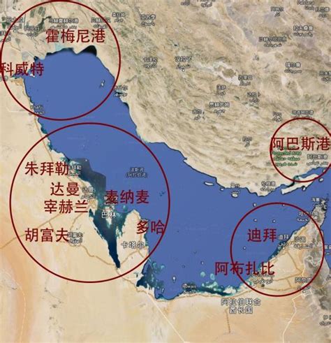 波斯湾地图图片