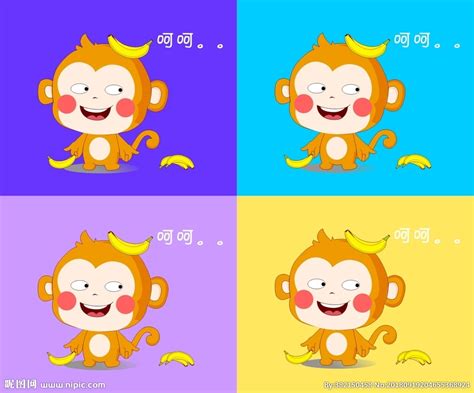 卡通猴子表情可爱设计图__动漫人物_动漫动画_设计图库_昵图网nipic.com
