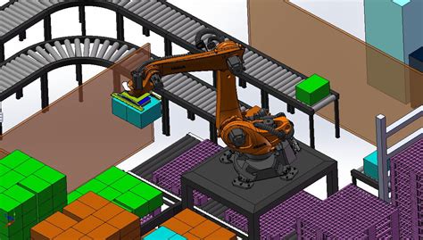 【中南】输送设备-食品生产线机器人码垛3D模型下载_三维模型_SolidWorks模型 - 制造云 | 产品模型
