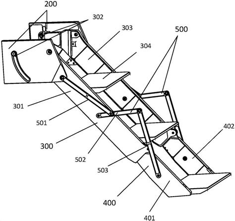 一种飞机机载折叠登机梯折叠装置的制作方法