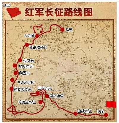 红军长征路线的终点站！-红军长征经过的路线