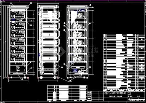 19英寸各型号标准机柜CAD平面图_建筑电气图例符号节点图_土木在线
