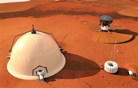 在火星基地实验室工作的全镜头生物学家和人造机器高清图片下载-正版图片506213038-摄图网