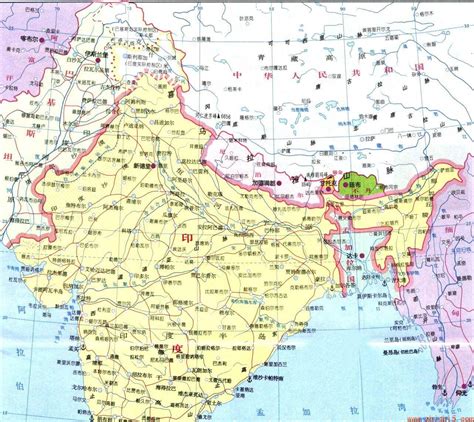 印度地形图图片