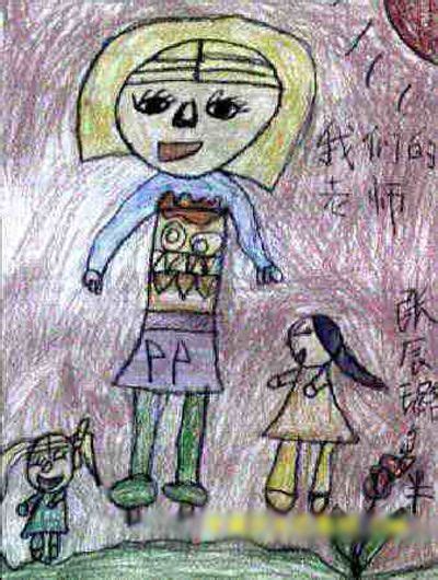 教师节儿童画_儿童画_亲子图库_太平洋亲子网