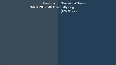 Pantone 7546 C vs Sherwin Williams Salty dog (SW 9177) side by side ...