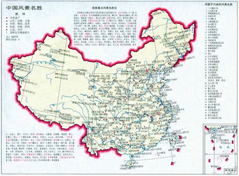 中国旅游景点分布图_中国地图库