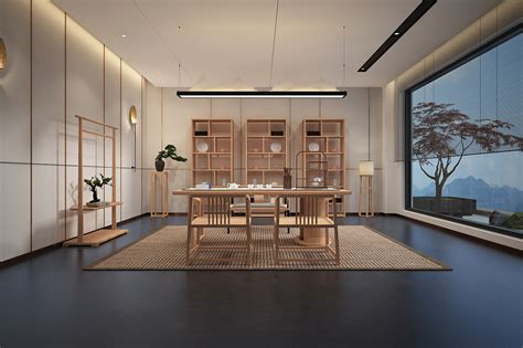 新中式书柜书架组合实木展架茶叶柜简约置物柜博古架会所家具定制-美间设计