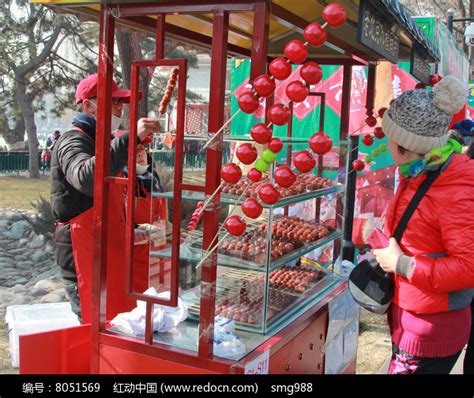 庙会的糖葫芦串摊位高清图片下载_红动中国