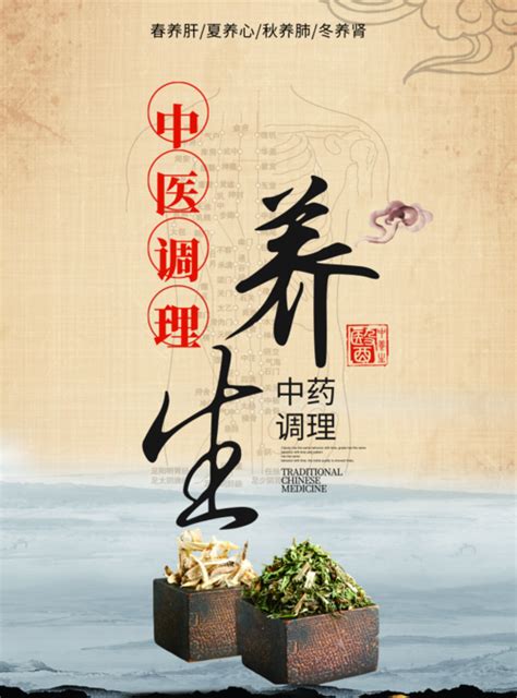极简中国风中医养生调理海报设计图片下载_psd格式素材_熊猫办公