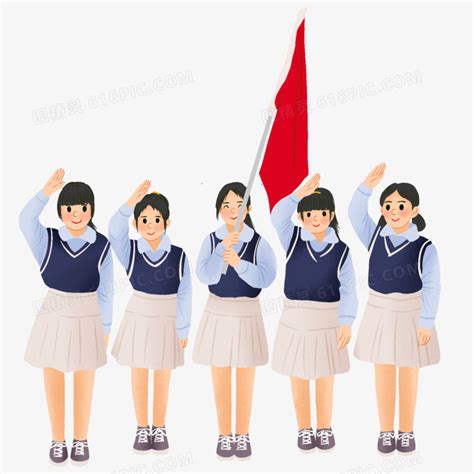 学生敬礼表情包图片